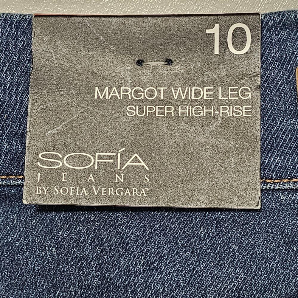 Sofia by Sofia Vergara Margot Wide Leg Jeans Women's Sz 12 Stretch High Rise NWT - Picture 7 of 11
